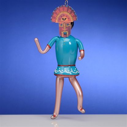 Picture of De Carlini Inca Dancer with Mask Italian Christmas Ornament  