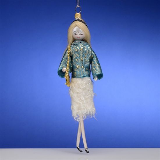 Picture of De Carlini Blonde in Woolen  Skirt Christmas Ornament