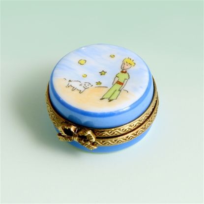 Show details for Limoges Little Prince Round Box Picture of Limoges Little Prince Round Box