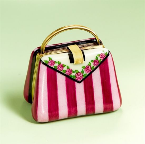 Picture of Limoges Purse with Roses and Stripes Box