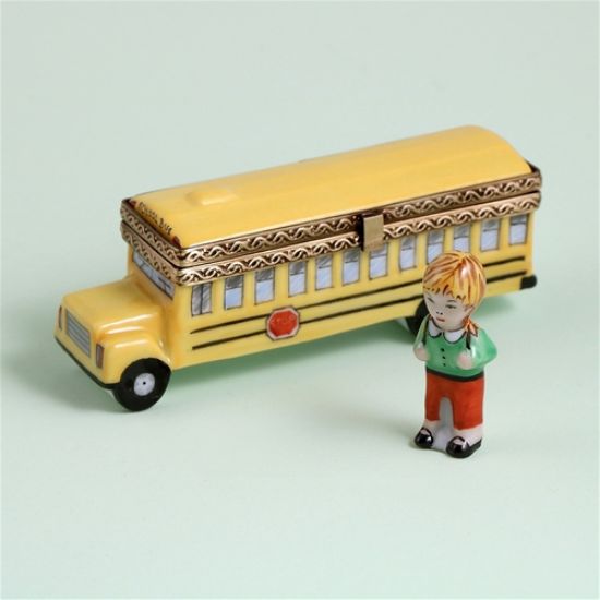 Picture of Limoges School Bus Box with Girl