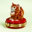 Picture of Limoges Orange Cat with Heart Necklace Box