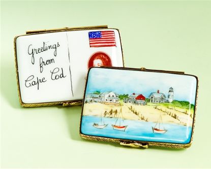Picture of Limoges Cape Cod Beach Postcard Box, Each.