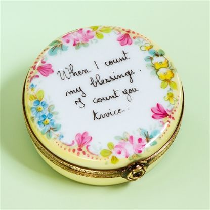 Picture of Limoges "When I Count My Blessings..." Box