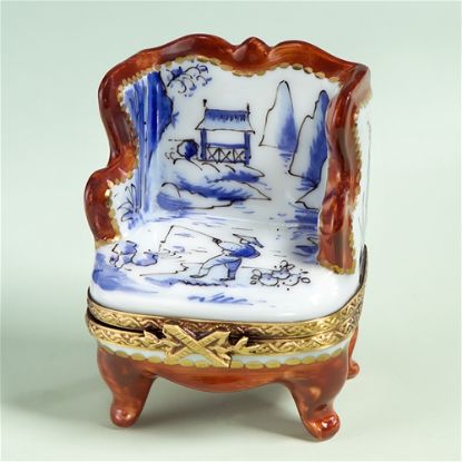 Picture of Limoges Blue White Sofa Chair Box
