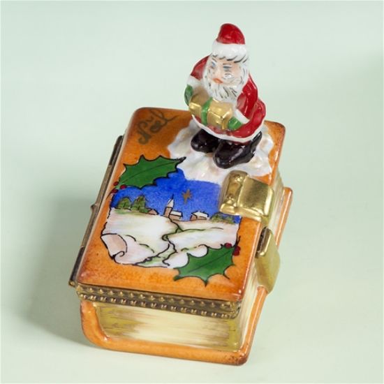 Picture of Limoges Santa on Noel Book Box