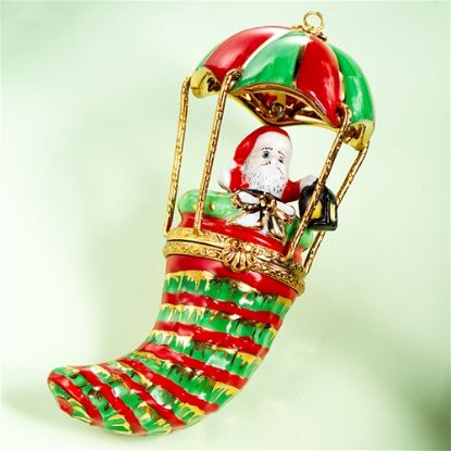 Picture of Limoges Santa on Montgolfier Box