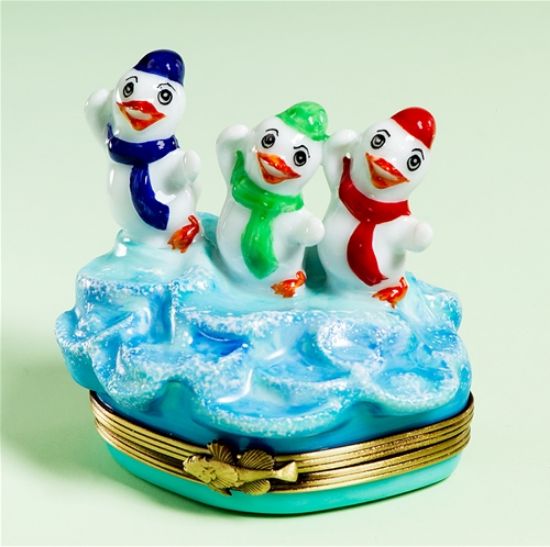 Picture of Limoges Penguin Trio on Wave Box