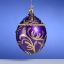 Picture of De Carlini Purple and Gold Egg Christmas Ornament