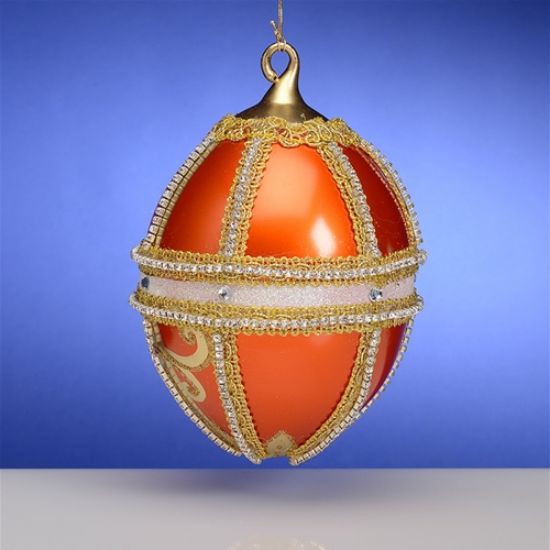 Picture of De Carlini Orange Egg Christmas Ornament