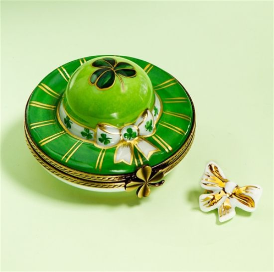 Picture of Limoges Irish Round Hat Box with Bow