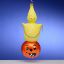 Picture of De Carlini Ghost on Pumpkin Christmas Ornament
