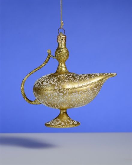 Picture of De Carlini Magic Lamp Italian Glass Christmas Ornament