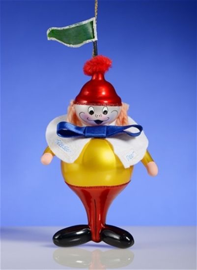 Picture of De Carlini Tweedle Dee Italian Glass Christmas Ornament 