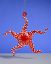 Picture of De Carlini Red and White Starfish Ornament