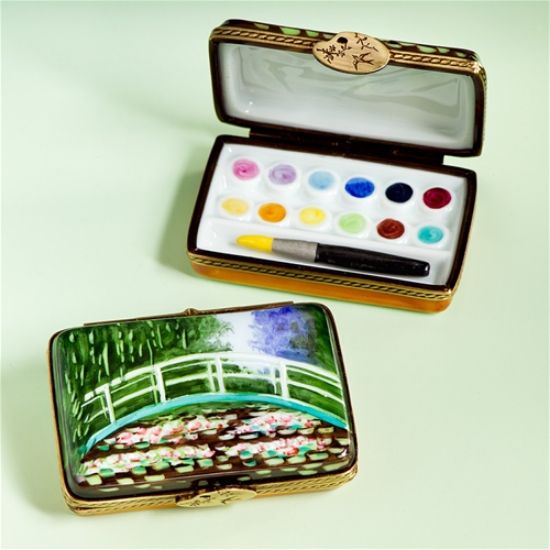 Picture of Limoges Monet Bridge Giverny Painter s Palette Box, Each. 