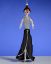 Picture of De Carlini Lady in Long Black Silver dress Ornament