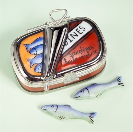 Picture of Limoges Sardines in Can Box with Sardines