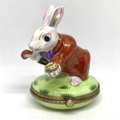 Picture of Limoges Alice Rabbit in Brown Coat Box
