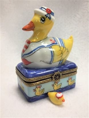 Picture of Limoges Sailor Duck Box with mini Duck