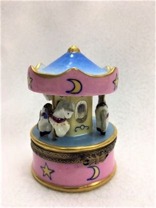Show details for Limoges Moon Stars Horses Carousel Box Picture of Limoges Moon Stars Horses Carousel Box