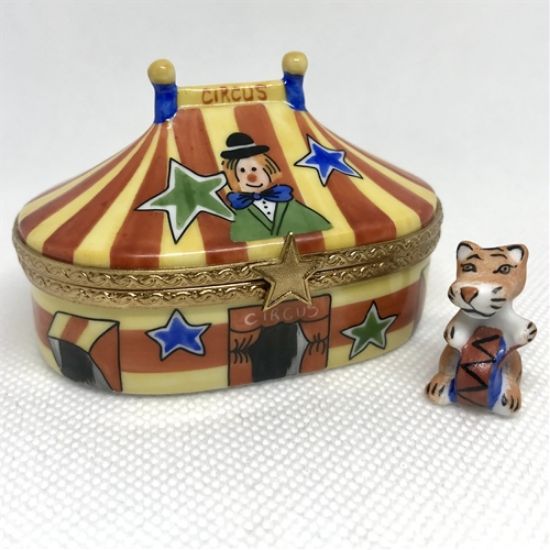 Picture of Limoges Big Tent Circus Box with Tiger