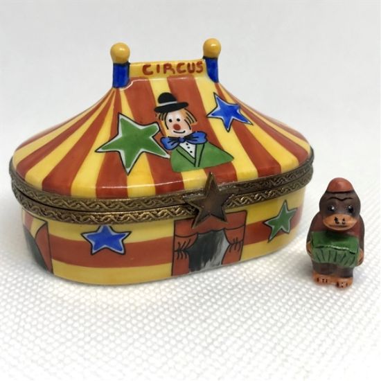 Picture of Limoges Big Circus Tent Box with Monkey