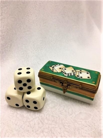 Picture of Limoges Dice Box with Dice