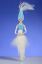 Picture of De Carlini Lady in Blue with White Feathers Holding Ball Ornament