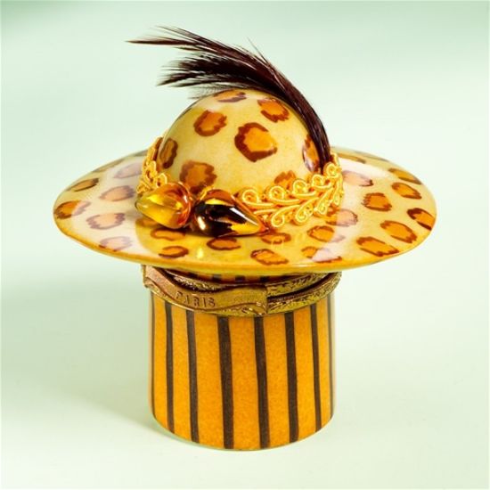 Picture of Limoges Leopard Hat on Stand Box