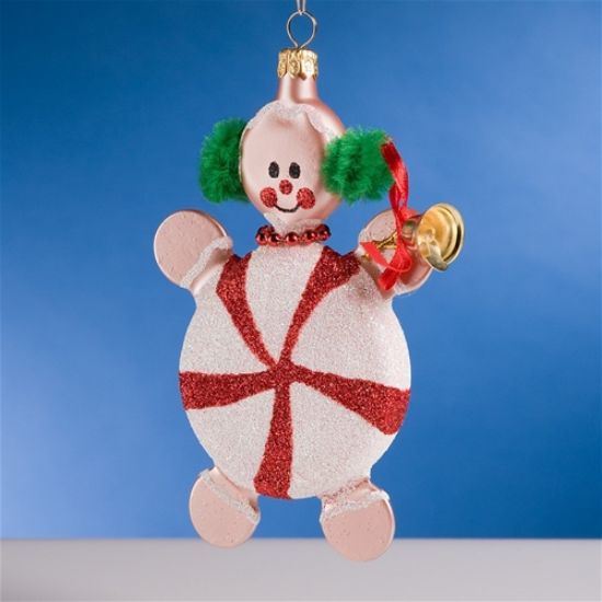 Picture of De Carlini Gingerbread Candy Cane with Bell Ornament
