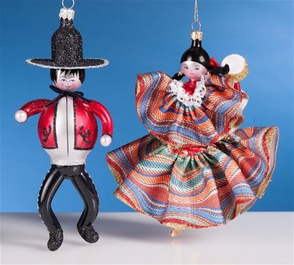 Picture of De Carlini Mexican Couple Set of 2 Ornaments