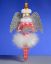 Picture of De Carlini Angel in Pink with Feathers Holding Silver Heart Ornament