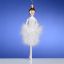 Picture of De Carlini Lady in White Dress with Feathers Ornament 