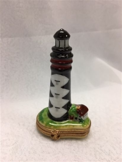 Picture of Limoges Black and White Lighthouse Box 