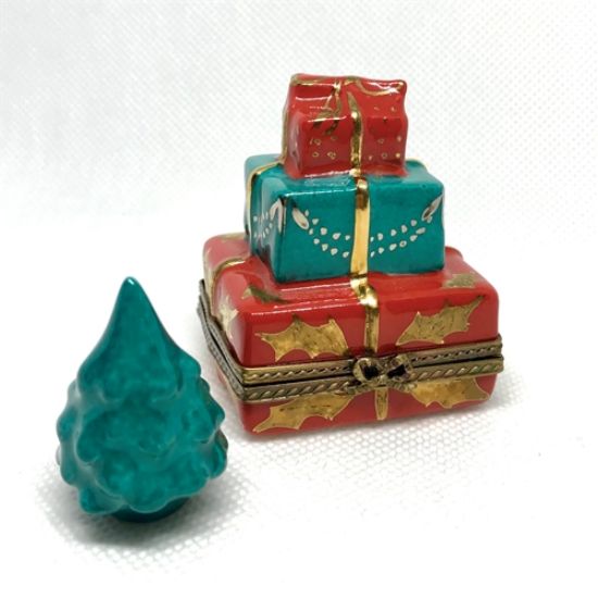 Picture of Limoges Christmas Tower of Giftx Box with Tree