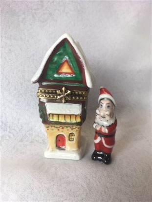 Picture of Limoges Fairy Tale Christmas House Box with Santa 