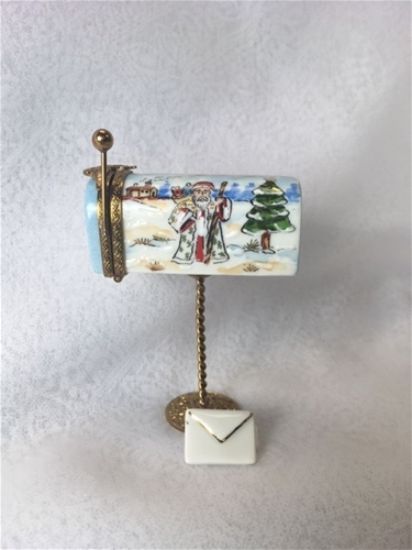 Picture of Limoges Santa Mailbox Box with Letter
