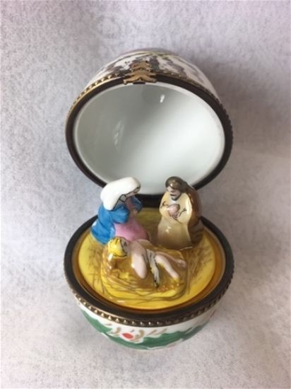 Picture of Limoges Christmas Nativity in Egg Box