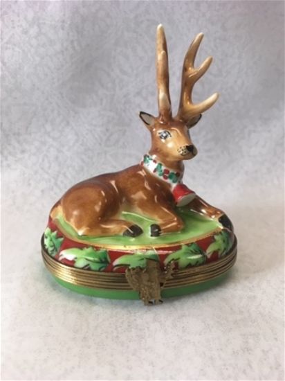 Picture of Limoges Young Reindeer with Bell Box