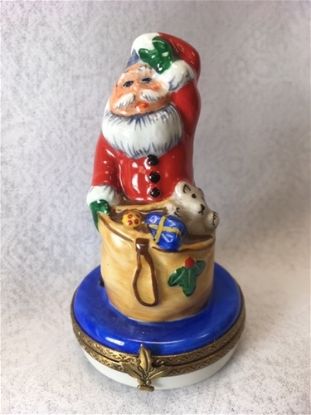 Picture of Limoges Santa Delivering Toys Box