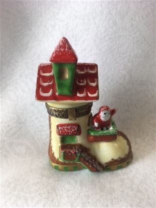 Picture of Lmoges Santa Boot Box with Santa