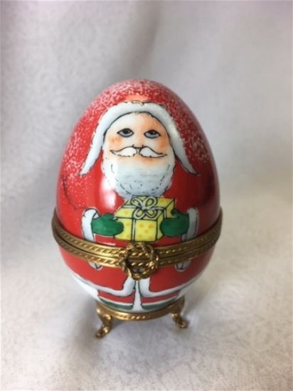 Picture of Limoges Santa Egg on Stand Box