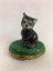 Picture of Limoges Black Cat on Green Base Box