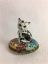 Picture of Limoges White and Black Cat on Floral Base Box