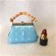 Picture of Limoges Blue Elegant Purse Bamboo Handle Box and Lipstick