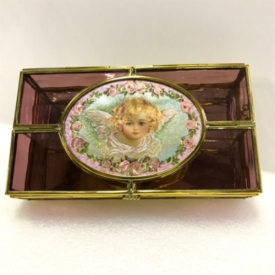 Picture of Cherub Glass Trinket Box