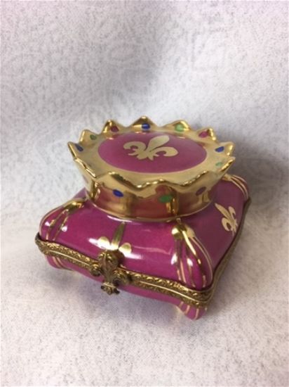 Picture of Limoges Purple Coronation Crown on Pillow Box