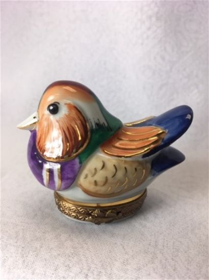 Picture of Limoges Chamart Duck with multicolor Feathers Box