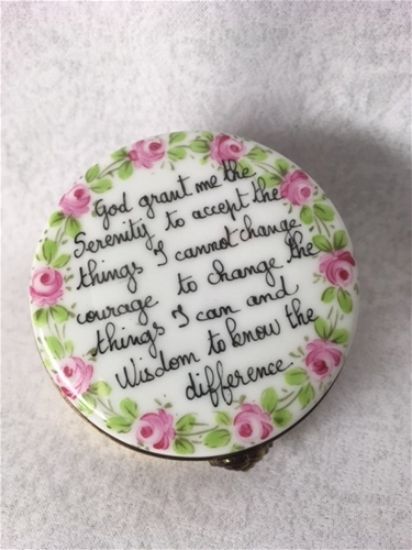 Picture of Limoges Serenity  Prayer with Roses Box